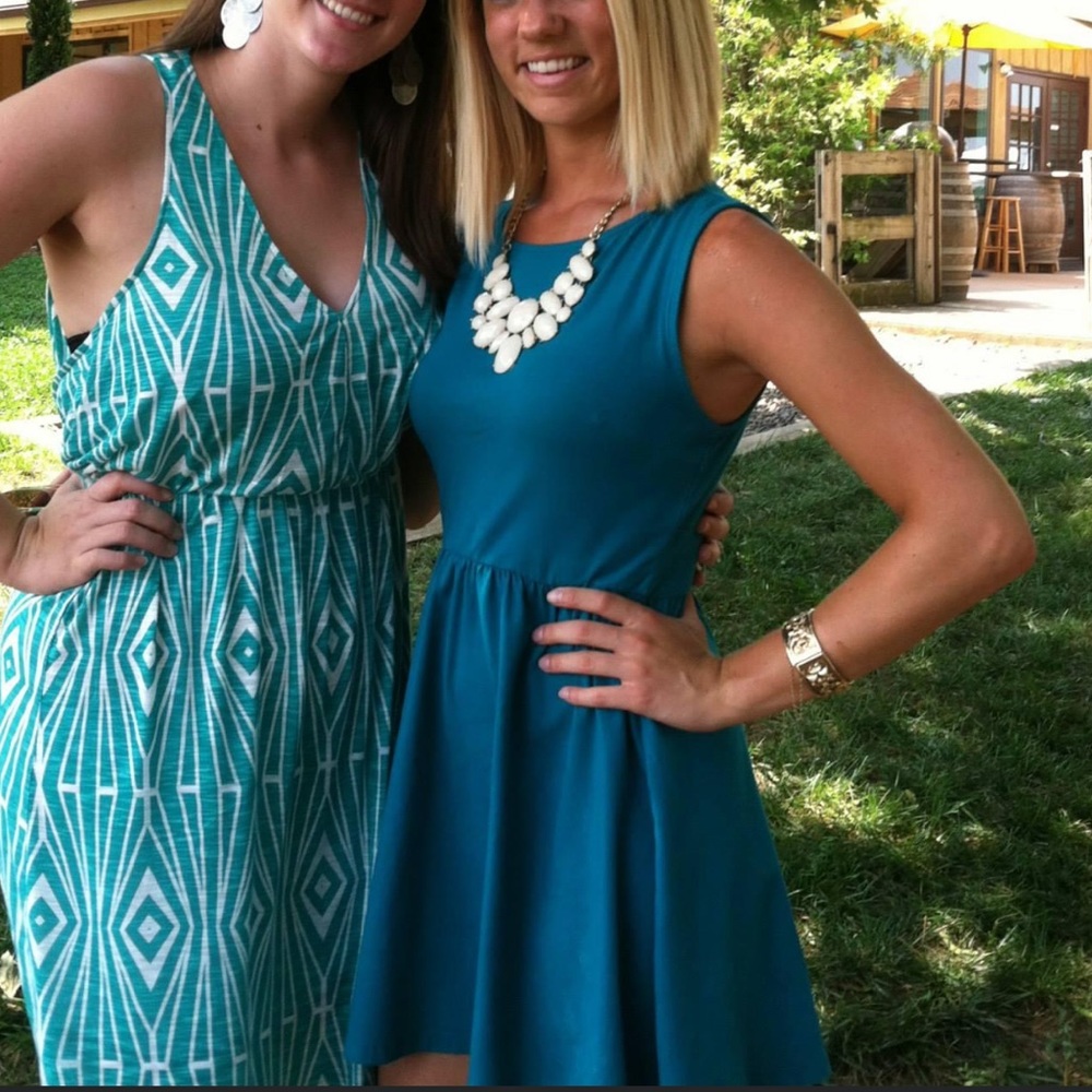 Teal Mini Sun Dress
